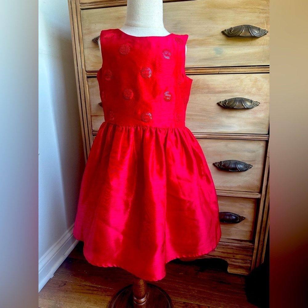 Girls red formal holiday dress